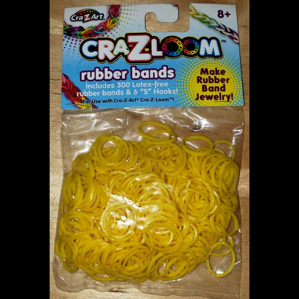 NIB Cra-Z-Art Cra-Z-Loom Rubber Bands (300) Yellow